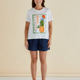Ellia Crew Tee - Paradise Beach Print