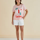 Ellia Crew Tee - Santorini Print