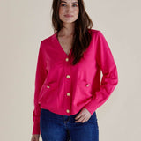Leon Knit  Cardigan - Pink