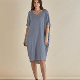Maui T-Shirt Dress - Navy Blue/White Stripe