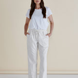 Quinn Cotton Jogger - Dusty White