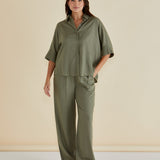 Lynwood Linen Shirt - Olive