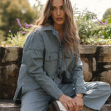 Cherry Denim Shirt - Pinstripe