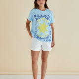 Ellia Crew Tee - La Plage Print