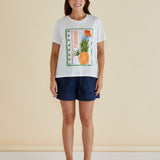 Ellia Crew Tee - Paradise Beach Print