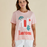 Ellia Crew Tee - Santorini Print