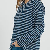 Vienna Tee - Navy/White/Blue Stripe