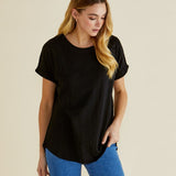 Hailey Short Sleeve Tee - Black