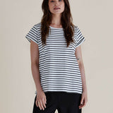 Caia Crew Tee - Black Stripe