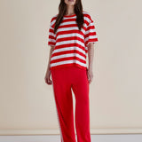 Relax Boxy Tee - Red Stripe