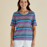 Riley Tee - Multi Stripe