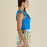 Francis Rib Tank - Blue