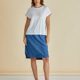 Sloane Scallop Tee - White