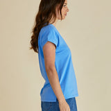 Tracy V-Neck Tee - Powder Blue