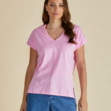 Tracy V-Neck Tee - Pink