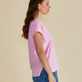 Tracy V-Neck Tee - Pink