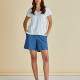 Tracy V-Neck Tee - White