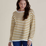 Natasha Knit Top - Gold Lurex Stripe