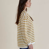 Natasha Knit Top - Gold Lurex Stripe