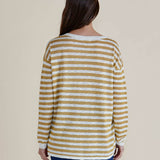 Natasha Knit Top - Gold Lurex Stripe