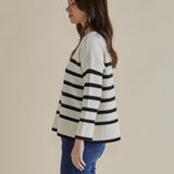 Edith Knit Jumper - Cream/Black Stripe