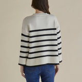 Edith Knit Jumper - Cream/Black Stripe