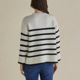 Edith Knit Jumper - Cream/Black Stripe