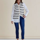 Nicollete Knit Vest - Black Stripe