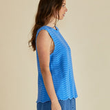 Aviva Tank - Blue Stripe