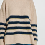 Camryn Sweater - Navy/Cream/Gold Stripe