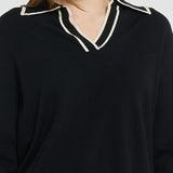 Makenna Polo Sweater - Black
