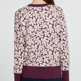 Maisie Sweater - Wine Petal Jacquard