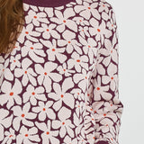 Maisie Sweater - Wine Petal Jacquard
