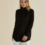 Fleur Roll Neck Jumper - Black