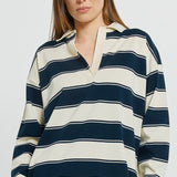 Roland Rugby Top - Navy/Off-White