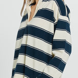 Roland Rugby Top - Navy/Off-White