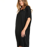 Maui T-Shirt Dress - Black