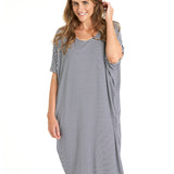 Maui T-Shirt Dress - Navy Blue/White Stripe
