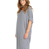 Maui T-Shirt Dress - Navy Blue/White Stripe
