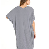 Maui T-Shirt Dress - Navy Blue/White Stripe