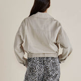 Adaline Crop Trench Coat- Beige