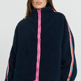 Aubrey Fleece Jacket - Navy Rainbow