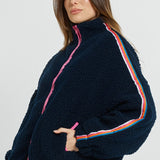 Aubrey Fleece Jacket - Navy Rainbow
