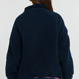 Aubrey Fleece Jacket - Navy Rainbow