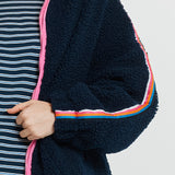 Aubrey Fleece Jacket - Navy Rainbow