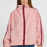 Aubrey Fleece Jacket - Pink/Plum