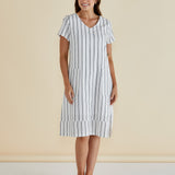 Elwood Dress - Black/White Stripe