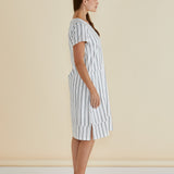 Elwood Dress - Black/White Stripe