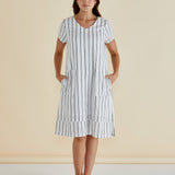 Elwood Dress - Black/White Stripe