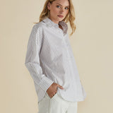 Artemis Shirt - Beige Lurex Stripe
